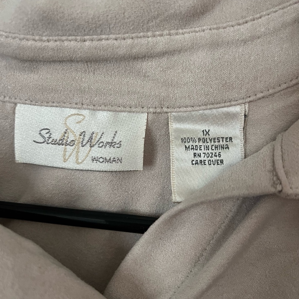 Studio Works Beige Button-Up Blouse - Picture 2 of 2